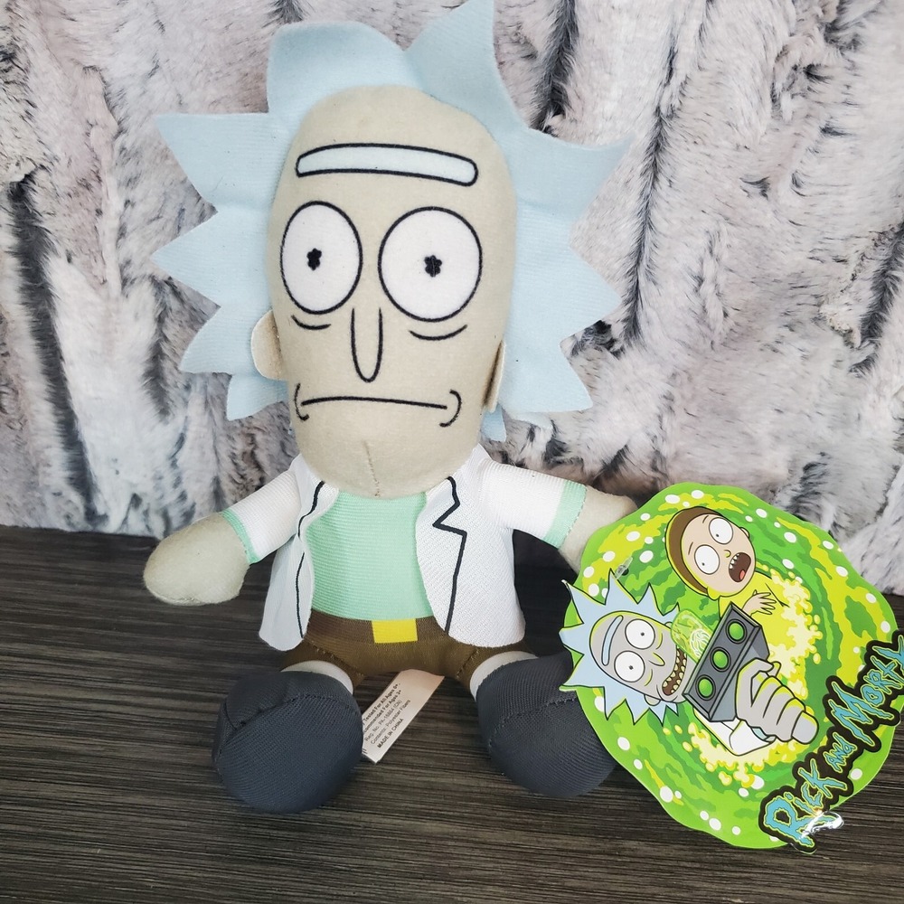 Rick and Morty Plush Stuffed Toy Factory Cartoon Network Toy Factory 7" W/Tags